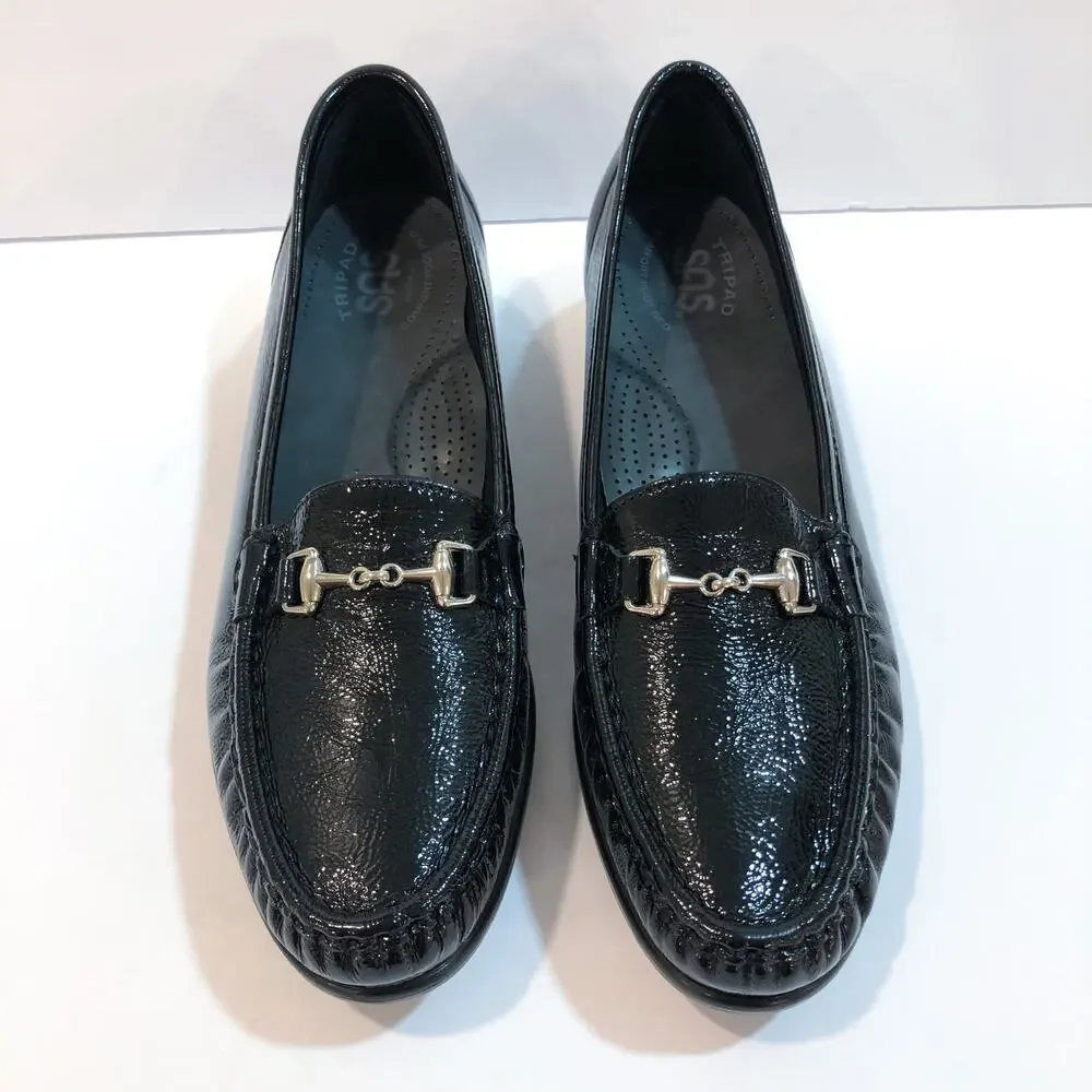 SAS Metro Black Patent Leather Loafers Flats - Picture 4 of 11